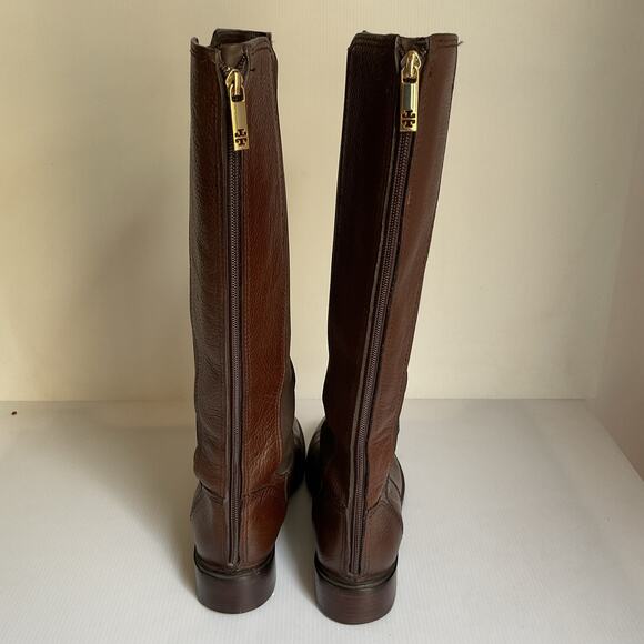 Tory Burch Brown Leather Riding Boots • Women’s 8.5 • Equestrian Style - Picture 3 of 12